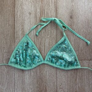Victoria secret Sequin Triangle Bikini Top